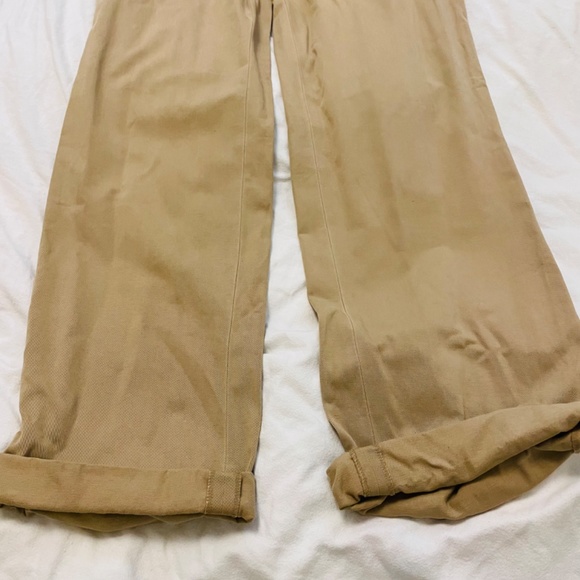 Ralph Lauren Purple Label Wide Leg Khaki Pant - Picture 3 of 7
